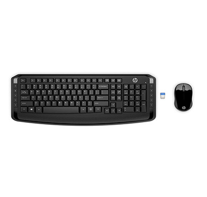 hp 300 (3ml04aa) wireless keyboard and mouse combo (black)